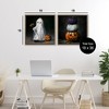 Stupell Industries Vintage Halloween Ghost & Pumpkin Stack 2pc Floating Frame Art Set - 3 of 4