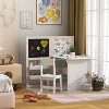32'' Kids Table and Chair Set, 3 in 1 Kids Art Table and Chair Set for 3-8 Years, White - 4 of 4