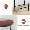 2-Pack Bar Stools 26.5" Counter Height - Upholstered with Armrests, Thick Cushion & Backrest, Retro Brown - Kitchen/Dining - 4 of 4