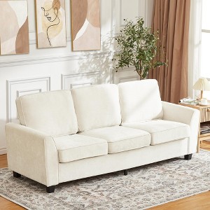 83" Couch, 3-Seater Sofa with Deep Seat, Comfortable  Couch, Removable Cushions & Armrests, Modern Sofa - 1 of 4