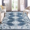 Machine Washable Area Rug Bohemian Style Area Rugs Bordered Non Slip Non Shedding Indoor MatStain Resistant Low Pile Carpet - 4 of 4