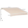 PAGED Retractable Awning Aluminum Frame for Door Entrance Adjustable Protection with Manual Crank Handle for Deck, Yard - 3 of 4
