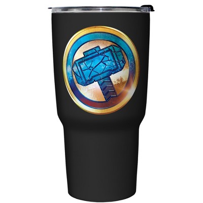 Marvel: Thor: Love and Thunder Cracked Mjolnir Logo Stainless Steel Tumbler w/Lid