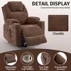 Heavy Duty Power Lift Recliner Chair with Lumbar Heat,8 Point Massage Recliner with Cup Holder,Brown Chenille Recliner for Living Room-Coolbibila - 3 of 4