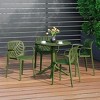 WestinTrends Playa 5-Piece Outdoor Resin Round Patio Dining Table Set with Modern Stackable Patio Dining Chairs - 2 of 4