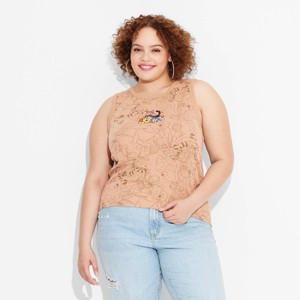 Women's Winnie the Pooh Graphic Tank Top - Brown - 1 of 3