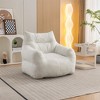 LOVMOR Large Size Teddy Fabric Bean Bag Chair Lazy Sofa Chair Sponge filling For Indoor - 4 of 4