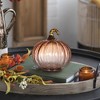 NAYSAYE Set of 8 Glass Orange Pumpkins Ornament Holiday Decor for Fall Harvest Festival Thanksgiving Tabletop Display, Orange, 12.2"*12.2"*13.4" - 2 of 4