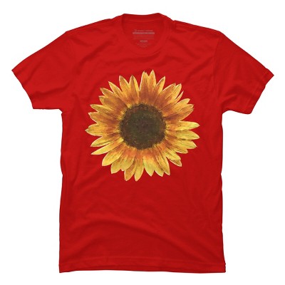 Men's Design By Humans Sunflower By Maryedenoa T-Shirt