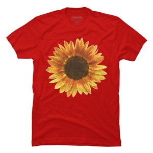 Men's Design By Humans Sunflower By Maryedenoa T-Shirt - 1 of 4