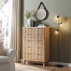 SinCiDo 48" Tall Fluted Dresser, Modern 5 Drawer Chest w/ Faux Marble Top & Curved Profile, Wood Drawer for Hallway, Bedroom, Entryway - 3 of 4