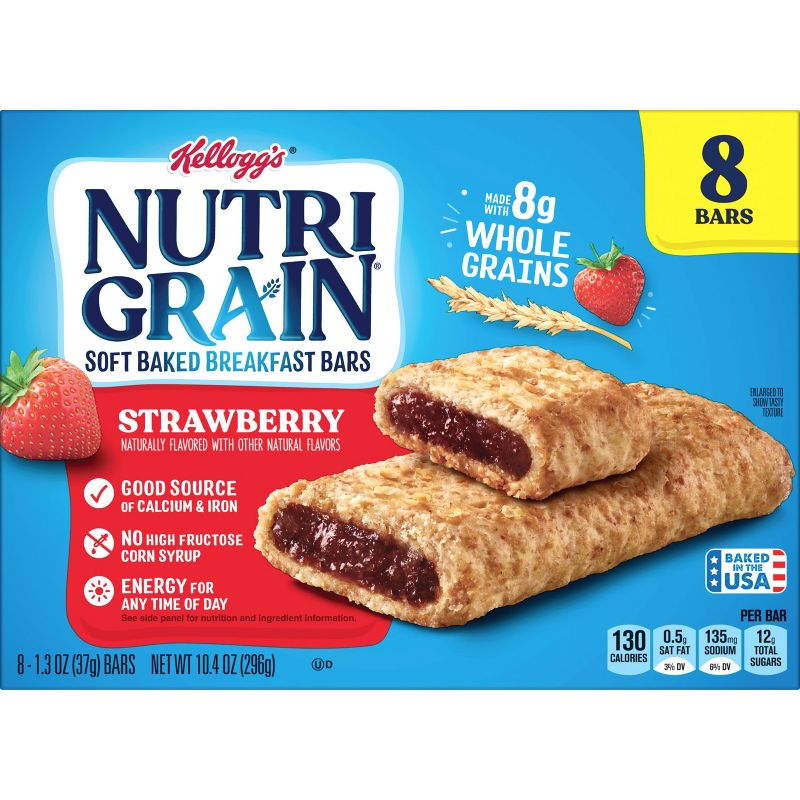 Nutri-Grain Strawberry Soft Baked Breakfast Bars - 8ct/10.4oz, 5 of 8