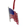 Northlight 3.25" Silver Plated American Flag with European Crystals Christmas Ornament - image 3 of 3