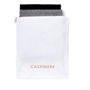 Cashmere Wool Sweater Storage Bag Pouch with integrated Cedar Wood - 1 of 4