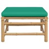 vidaXL Durable Bamboo Patio Footstool with Comfortable Green Cushion, Easy to Assemble, Flexible Modular Design - Perfect for Outdoor Lounge Settings - 3 of 4