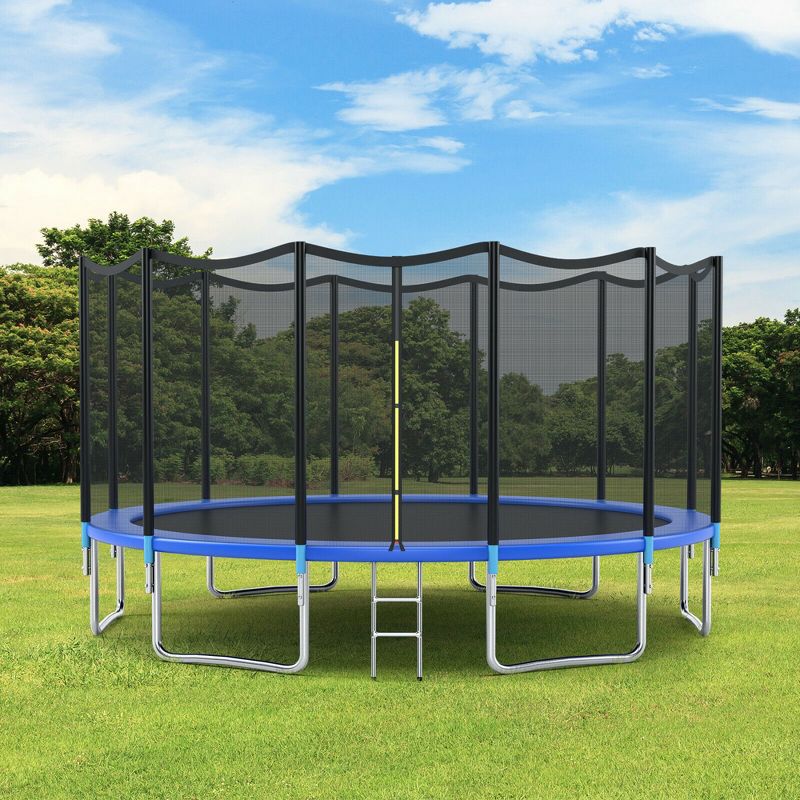 Costway 8/10/12/14/15/16 FT Outdoor Trampoline Bounce Combo W/Safety Closure Net Ladder, 2 of 10