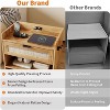 Rattan Nightstand, Bedside Table,1 Storage Drawer & Open Storage Space, Boho End Table Side Table for Bedroom Living Room Office, Large Night Stand - 4 of 4