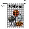 Pattern Painted Pumpkins Fall Burlap Garden Flag 18" x 12.5" Briarwood Lane - 2 of 4