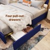 Queen Size Platform Bed with Upholstered Headboard for Bedroom - 4 of 4