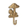 HomeRoots 4" Gold Cast Iron Mushroom Wall Hook - 4 of 4