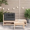 vidaXL Patio Sofa Anthracite Solid Pine wood Medium Modular - 4 of 4