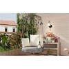 SKRAN Outdoor Porch Swing Chair Hanging Basket, Hanging Chair with UV Resistant Cushion, Olefin Fabric for Patio Porch, Balcony, Beige - 2 of 4