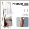 Glasflength Full Length Mirrors Floor Standing Wall Mirror, Bedroom Foyer Clothing Store Wall Mounted Mirror, Wooden Frame Square Brown 31.4"*71" - 2 of 2