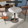 Leisuremod Vail Round Top Dining Table with MDF Top and Black Steel Base with Gold Accents for Kitchen, Dining, and Pub - 4 of 4