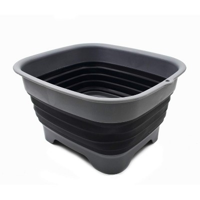 SAMMART 9.1L (2.4Gallon) Collapsible Dishpan with Draining Plug