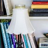 Vynxaria Lampshades: White Slant Scallop Bell Softback Shades, 4" x 8" x 6.75", with Bulb Clip - 2 of 4