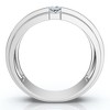 Pompeii3 1Ct Men's Princess Cut Diamond Tension Set Wedding Ring 14k Gold Lab Created - 3 of 4