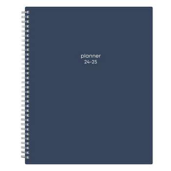 Blue Sky 2024-25 Weekly/Monthly Planner 11"x8.5" Wirebound Cover Solid Navy