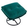 CAVINAS Modern Velvet Armless Accent Chair with Ottoman,Mid-Century Inspired Living Room Seating for Living Room,Apartment - 4 of 4