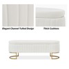 Bernardo Modern Tufted Storage Bench with Metal Legs|ARTFUL LIVING DESIGN-Ivory - 4 of 4