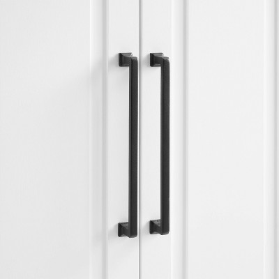 Genevieve Freestanding White Office Storage Cabinet with Adjustable Shelving