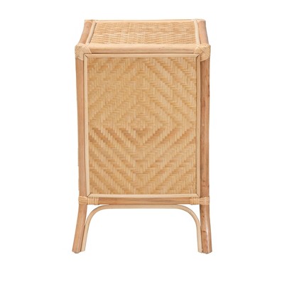 Danna Natural Brown Rattan Bohemian Night Table
