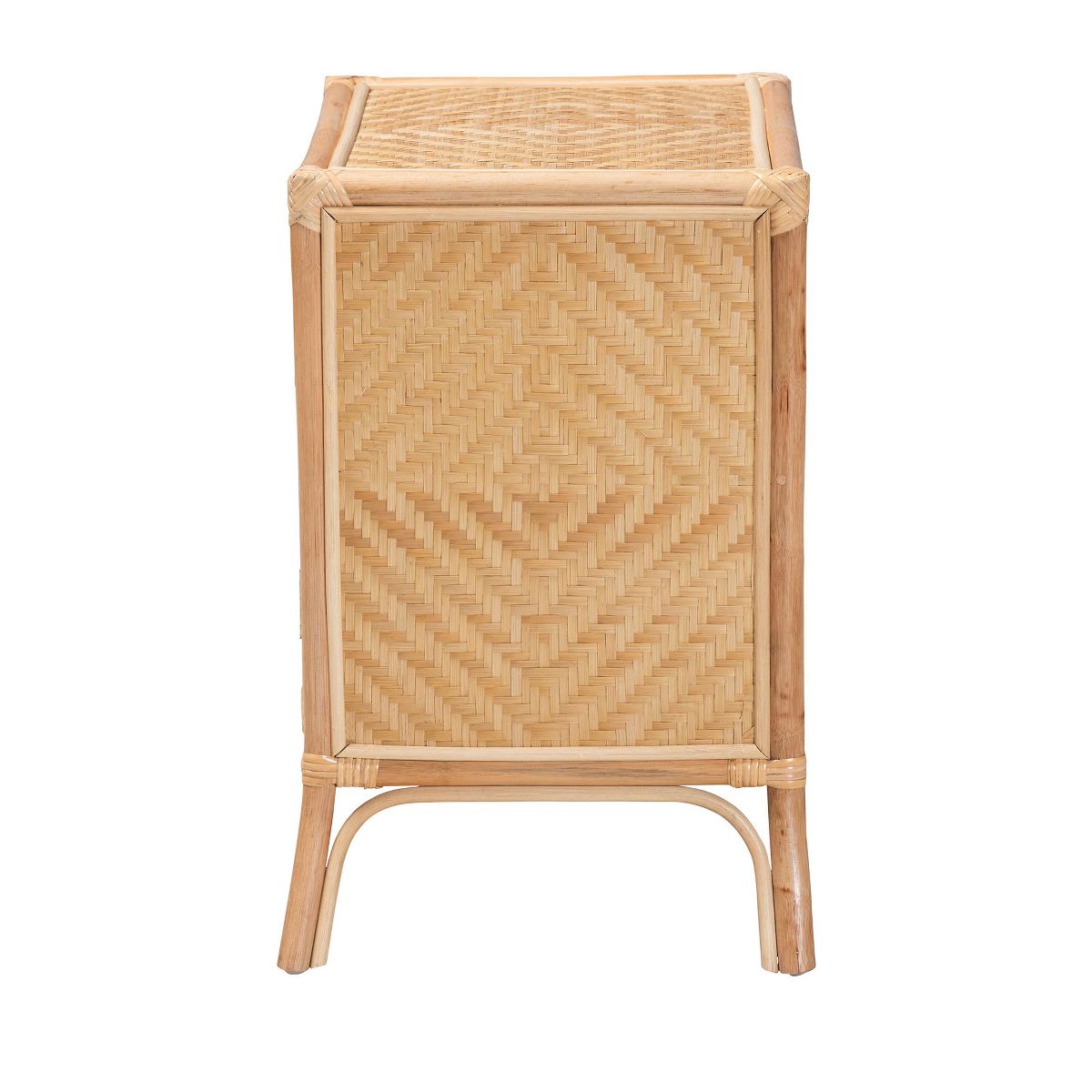 bali & pari Danna Modern Bohemian Natural Brown Rattan Nightstand - thumbnail 5