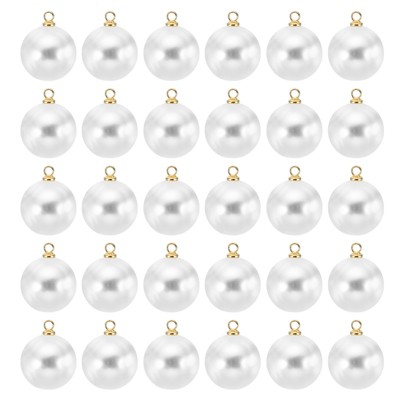 Unique Bargains Plastic Bulk Elegant DIY Crafts Jewelry Making Pearl Pendant 100 Pcs