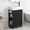 TOBILI 18.6" Bathroom Vanity with Sink, Bathroom Vanity Cabinet with Two-tier Shelf, Left or Right Orientation - 2 of 4