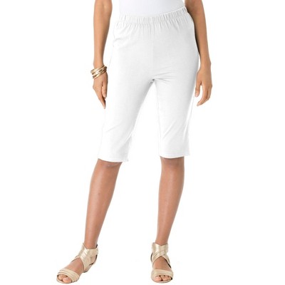 Roaman's Women's Plus Size Comfort Stretch Bermuda Jean Short