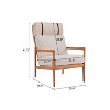 Kumasinova Polyester/Boucle Modern Accent Chair with High Back,Lounge Chair with Solid Wood Frame,Comfy Reading Chair for Living Room,Bedroom - 2 of 4
