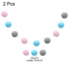 Unique Bargains Colorful Felt Ball Flexible Wear-resistant Pom Pom Garland 2 Pcs - 2 of 4