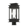 Livex Lighting Princeton 2 - Light Post Light in  Black/Polished Chrome Stainless Steel - 3 of 4