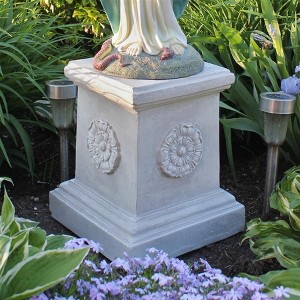 Design Toscano English Rosette Garden Sculptural Plinth: Large - 1 of 4