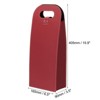Unique Bargains Foldable Reusable Leather Wine Gift Bags for Picnic Party - 2 of 4