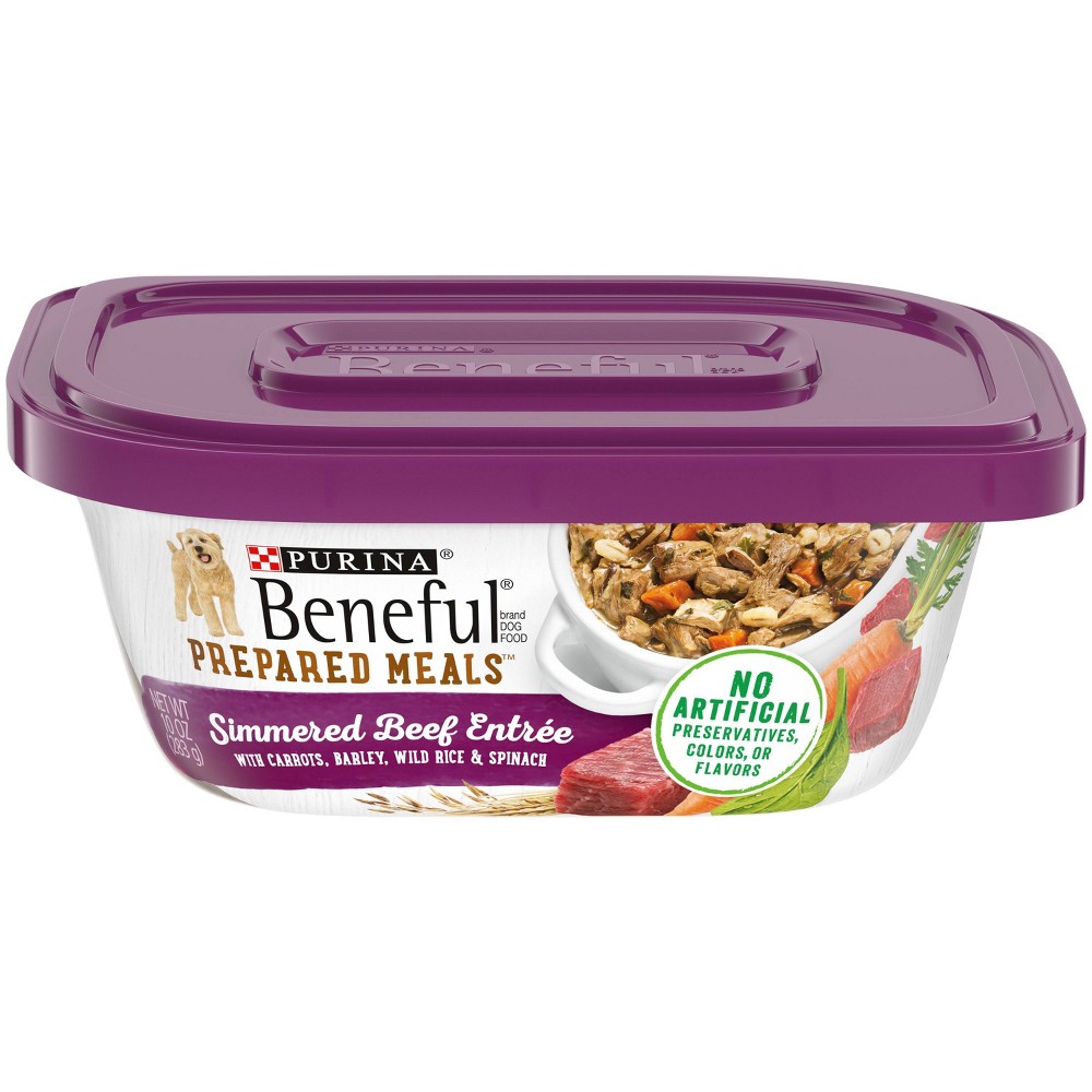 Purina Beneful Prepared Meals Simmered Recipes Wet Dog Food Simmered Beef Entrée - 10oz