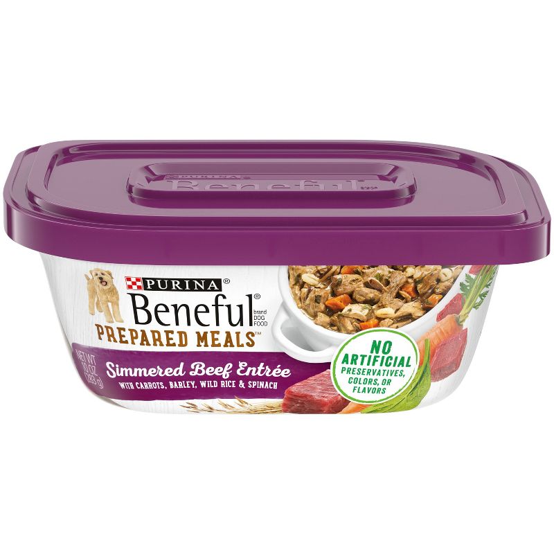 Purina Beneful Prepared Meals Simmered Recipes Wet Dog Food - 10oz, 1 of 7