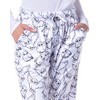 Harry Potter Womens' Hedwig Owl Character Tossed Print Sleep Pajama Pants White - 3 of 4