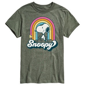 Men's - Peanuts - Snoopy Rainbow Clouds Short Sleeve Graphic T-Shirt - 1 of 4