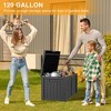 Maggift Deck Box, 120GAL Outdoor Storage Box, Patio Gardening Tools, Water and UV Resistant for Patio, Garden, Lawn, Black, 54.25"*26.5"*24.21" - 2 of 4